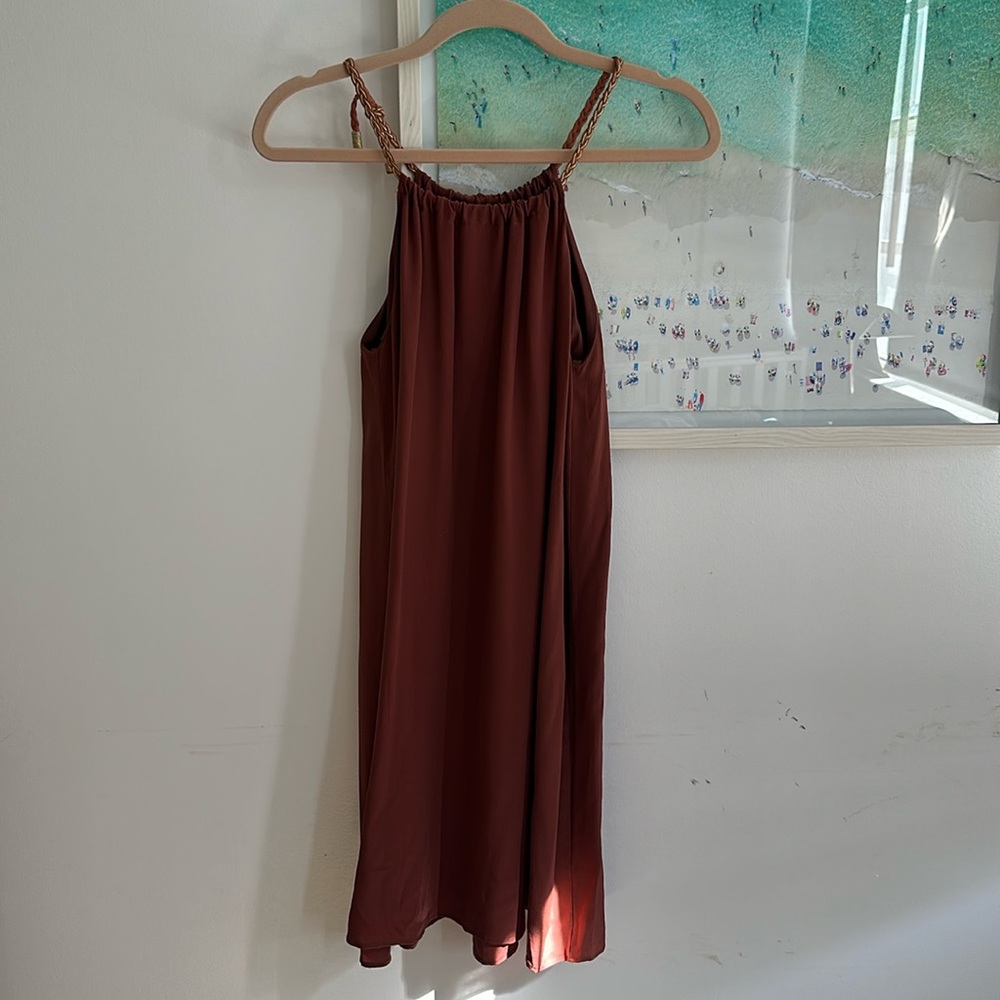 Silk mini dress made in Spain with lining